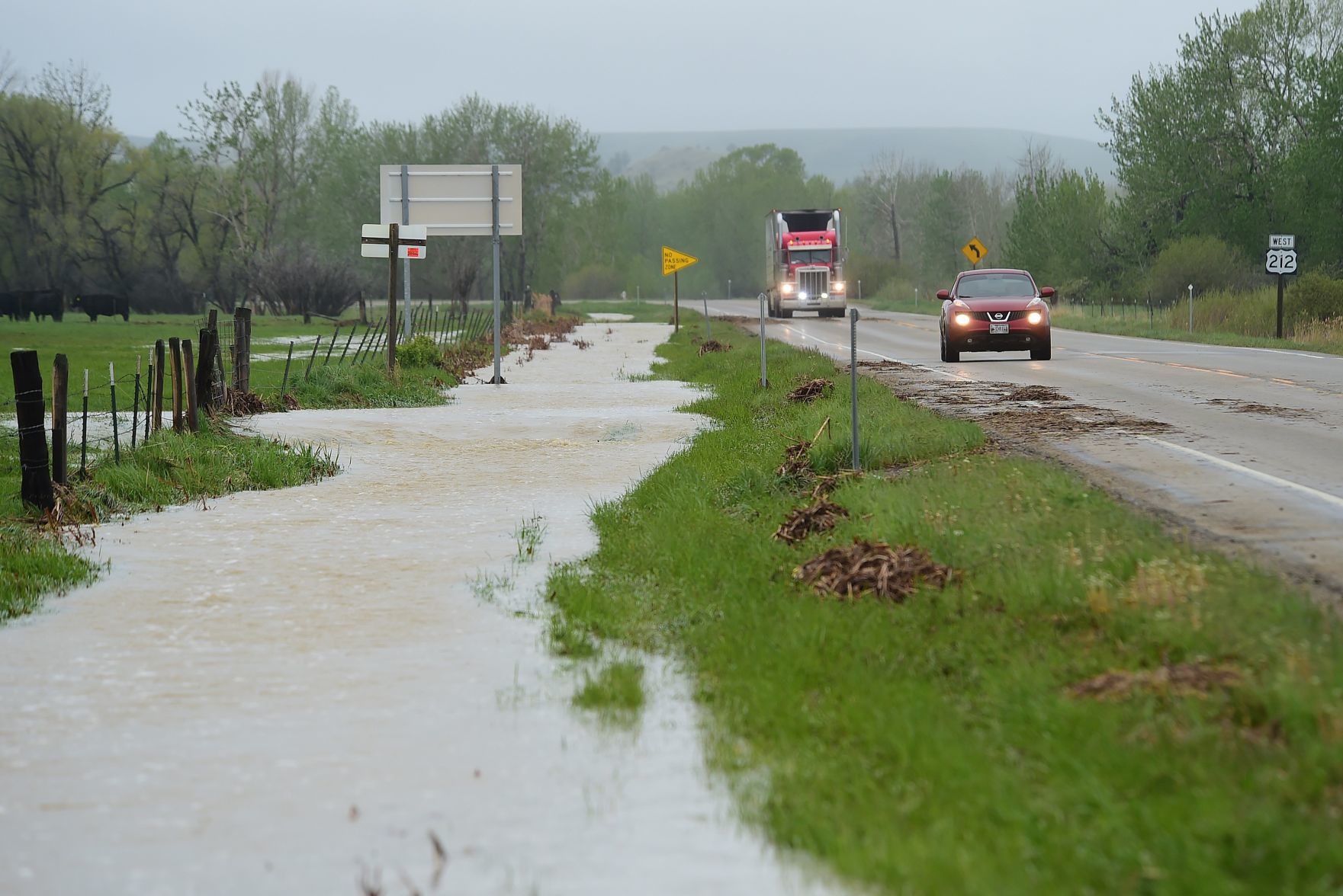 Highway 212 flooding